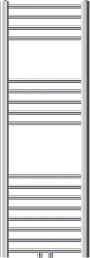 Riscaldatore per bagno a muro centrale 400x1200 mm cromato rettilineo incl. materiale di montaggio