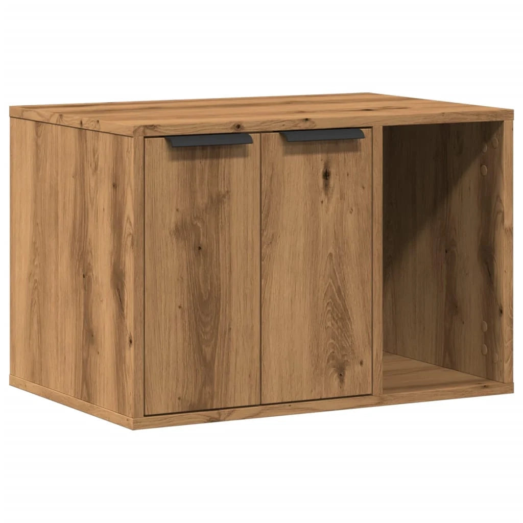 Mobiletto per lettiera per gatti fatto a mano 60 x 40 x 40 cm marrone 02_0043307
