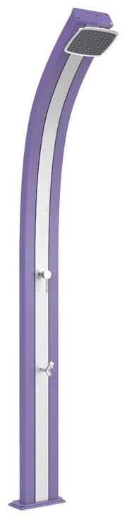 Doccia da Esterno Giardino Miscelatore e Lavapiedi Arkema Spring Fascia Inox Viola