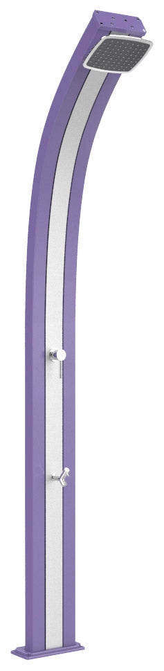 Doccia da Esterno Giardino Miscelatore e Lavapiedi Arkema Spring Fascia Inox Viola