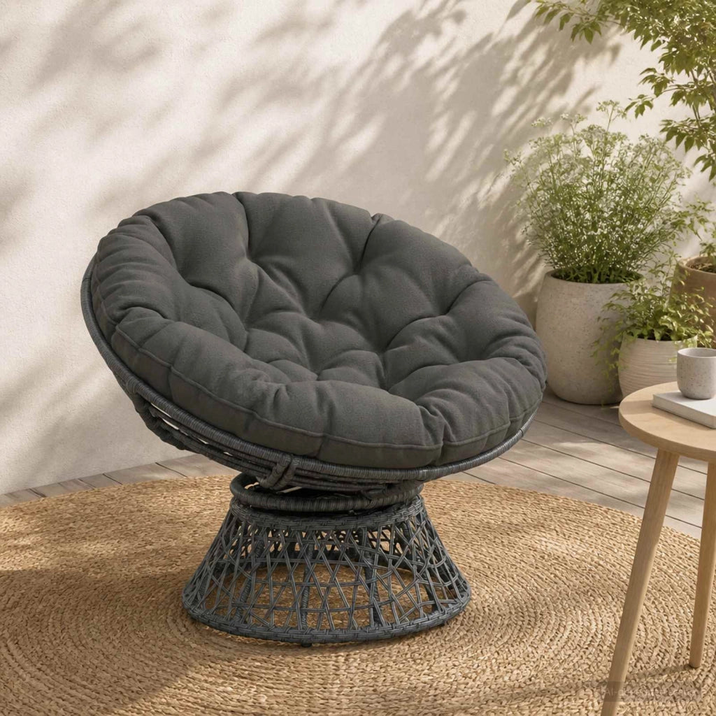 Cuscino per Sedia Appesa VIANEN 100% Poliestere Grigio 953996
