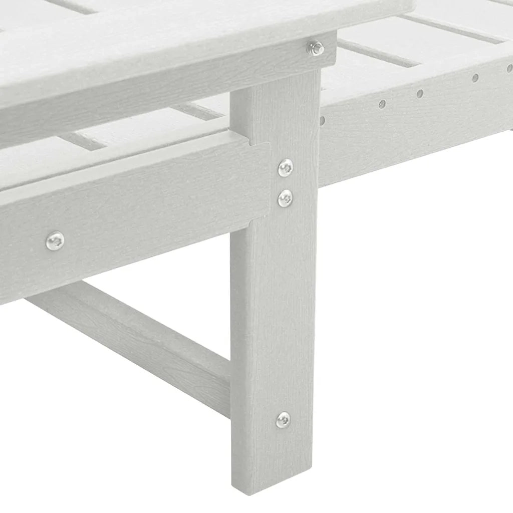 Lettino da sole 2 pcs Bianco 195,5 x 53 x 98,5 cm Polietilene 3335850