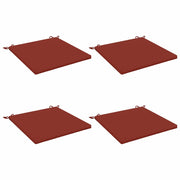 Cuscini per Sedia in 4 Pezzi SOEST 4 pz 100% Poliestere Rosso 944776