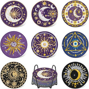 8 pezzi di Accessori per Diamond Painting con sottosterza e supporto, Accessori per Diamond Painting per adulti, Sottosterze per Diamond Cup, Accessori per Diamond Painting, Accessori DIY per Maan Ster Zon, Sottosterze antiscivolo per adulti, Inizianti