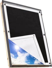 Zonwering per dakraam con tessuto di oscuramento per rolluio con protezione contro il calore e montaggio senza attrezzi per finestre Velux e Roto - misura 37 x 58 cm con viti per rolluio.