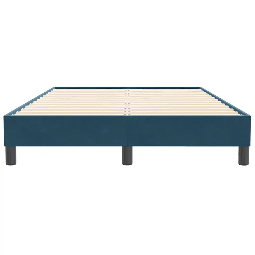 Giroletto a Molle senza Materasso Blu Scuro 120x210 cm Velluto