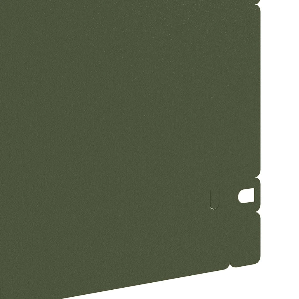 Bordure per prato 30 pz Verde oliva 103 x 0,05 x 22 cm Acciaio CFW8831422
