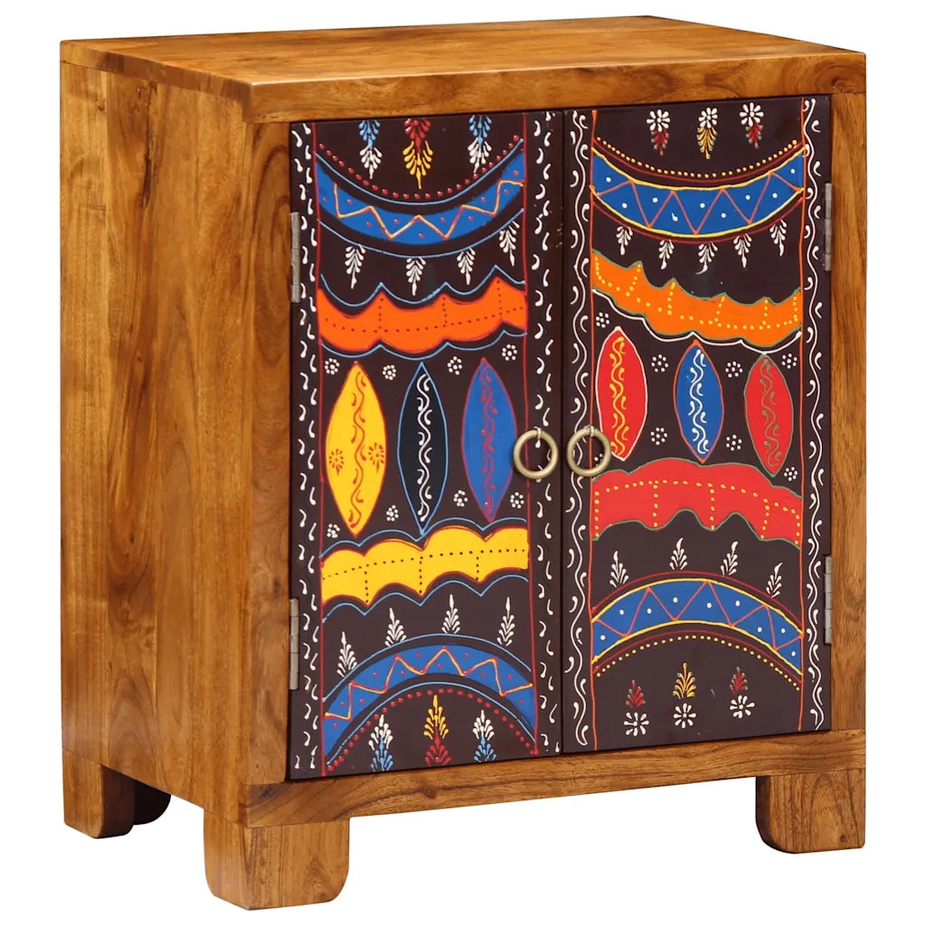Credenza-Buffet-Armadio da cucina Multicolore 50x35x60 in Legno Massello di Acacia 366355