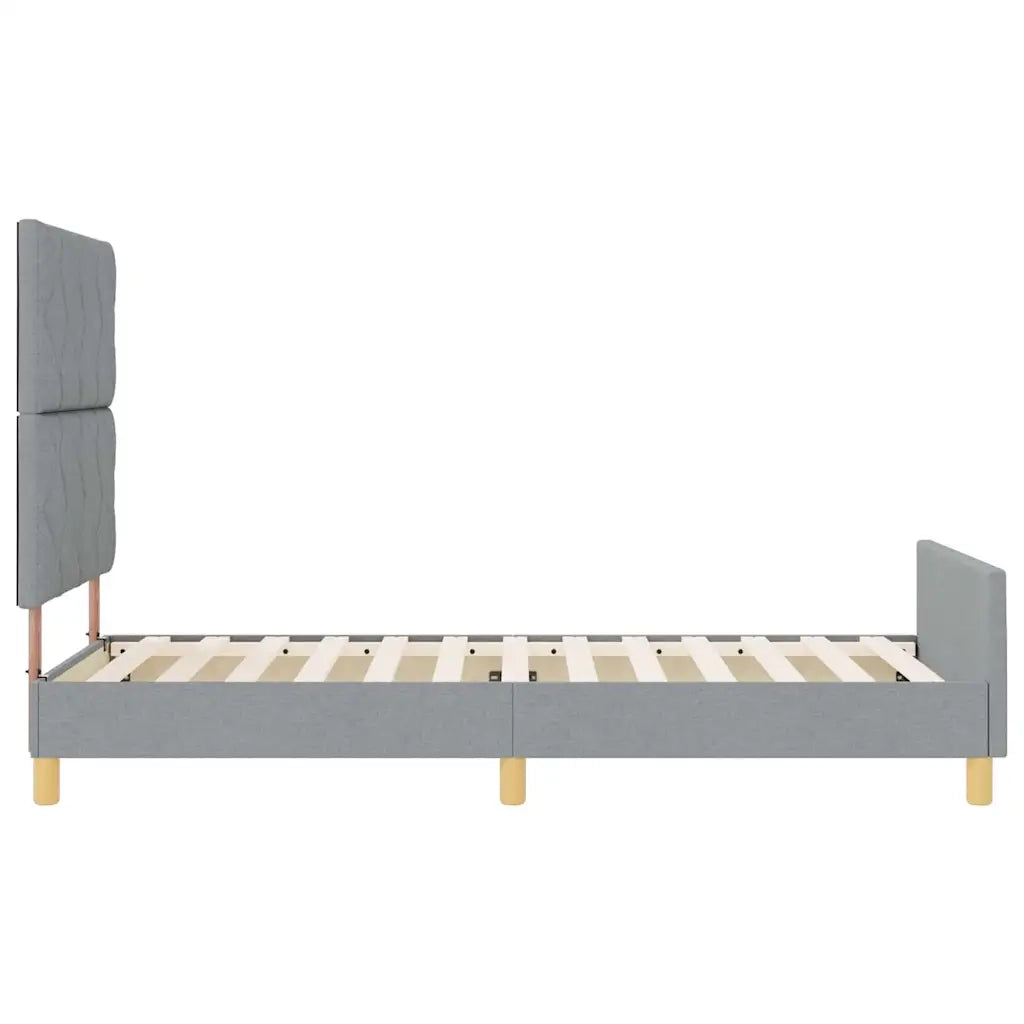Struttura del letto Grigio chiaro 90 x 190 cm Tessuto 3344767