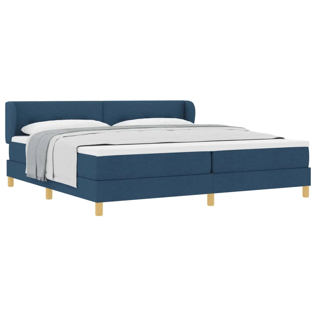 Letto a molle con materasso Blu 200 x 200 cm Tessuto 3340240