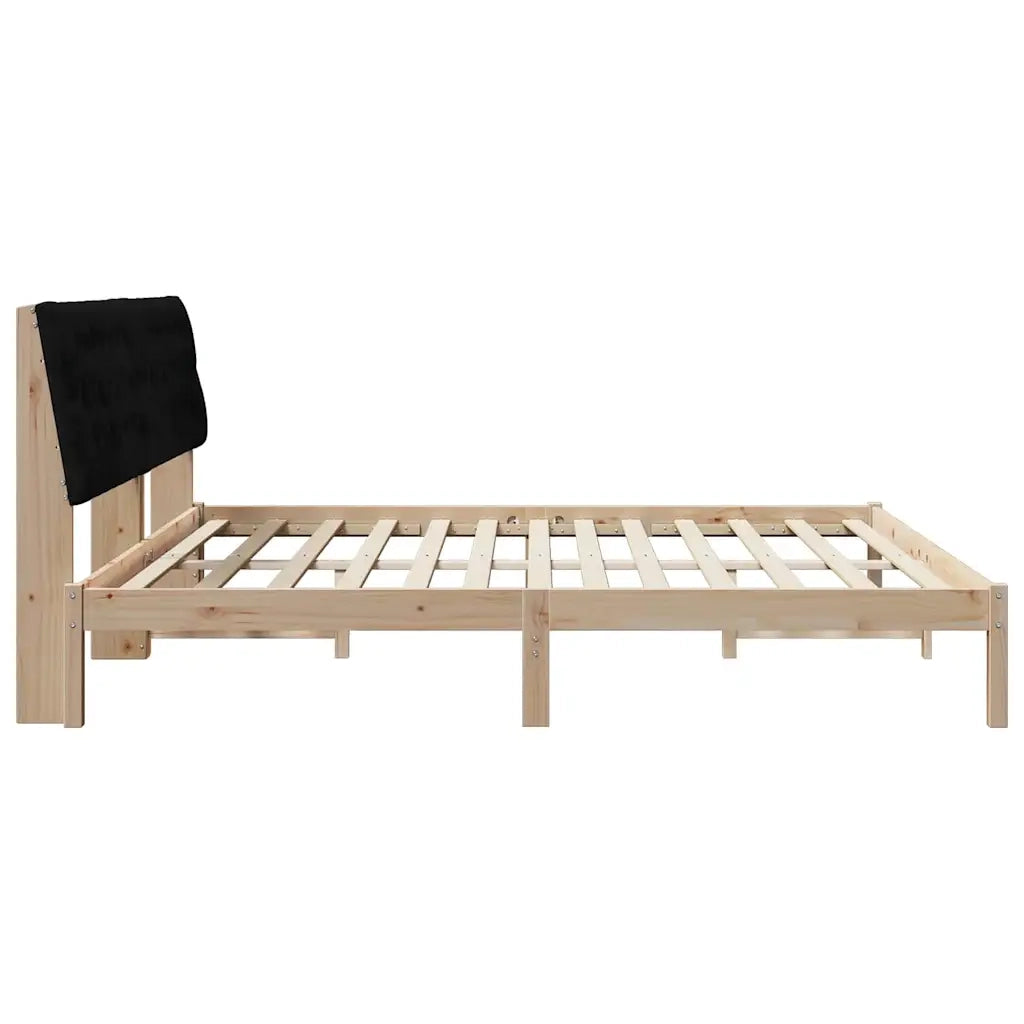 Letto con Testiera Rivestita con testiera Marrone 200 x 200 cm 3394380