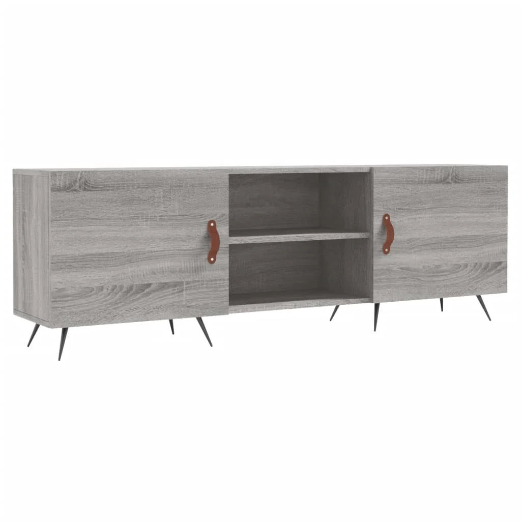 Mobile TV multimediale mensola TV credenza TV sala da pranzo soggiorno camera da letto Sonoma 150 x 30 x 50 cm legno ingegnerizzato grigio 02_0028401