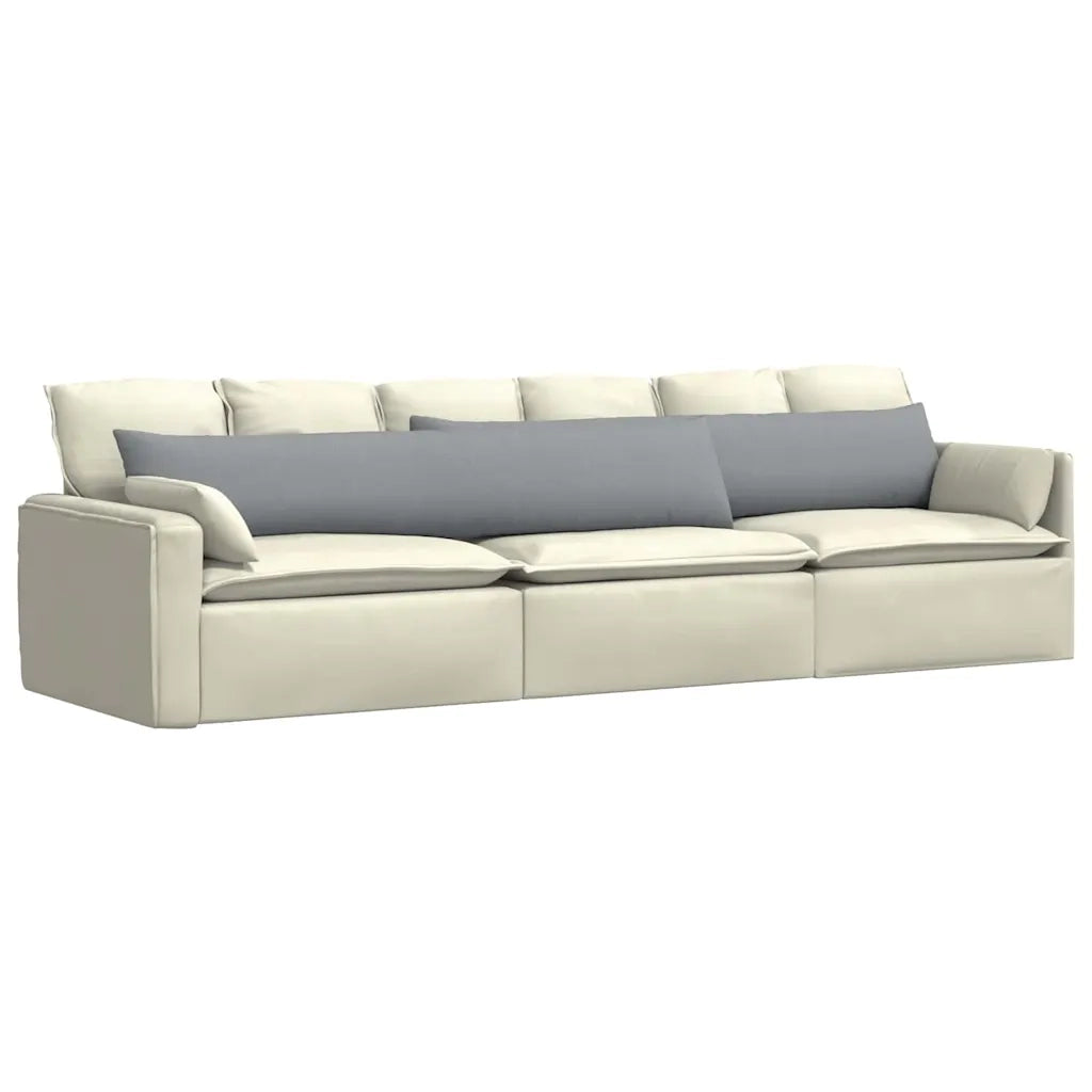 Cuscini da Divano 2 pcs Grigio chiaro 200 x 40 cm Tessuto