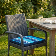 CUSCINO REAL SEDUTA QUADRI BLU
