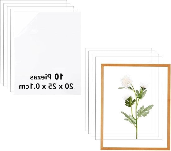 Piastre acriliche trasparenti 1 mm, 20 x 25 cm, piastre di plastica plexiglas su misura, 10 pezzi, tavolo per dipingere DIY