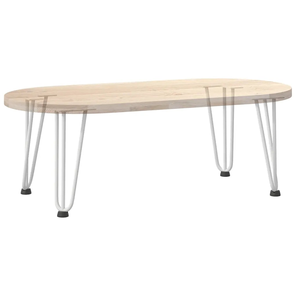 Gambe a forcina per tavolino 4 pz bianche 30 cm in acciaio massiccio 4012437