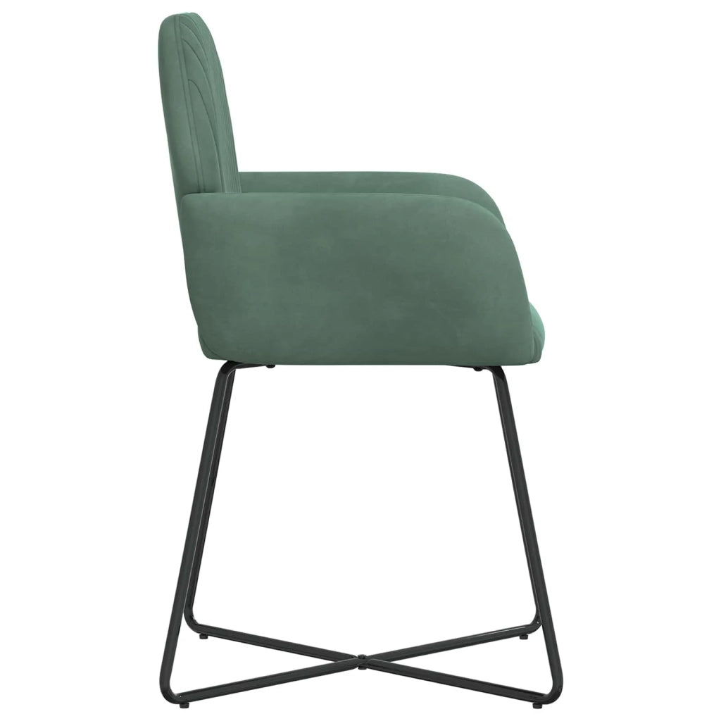 Sedie da pranzo 4 pz Velluto Verde Mare 55 x 50 x 84 cm 3428382