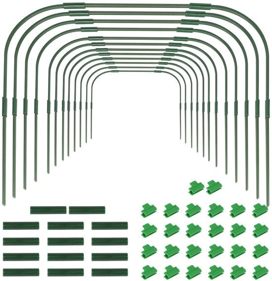 Tunnel per piante in metallo 80 x 90 cm - 12 pezzi - Protezione per piante - Inverno - Ideale per letti di verdure