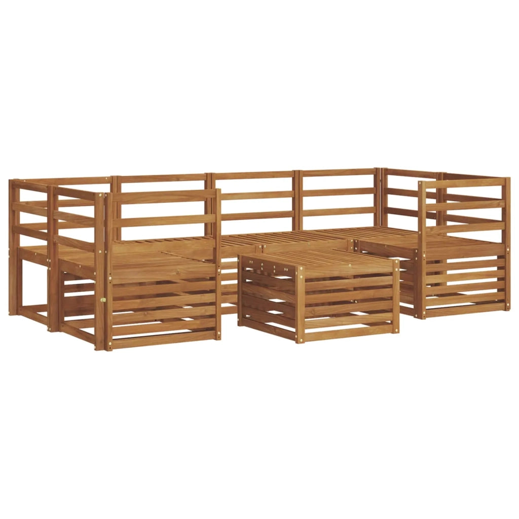 Set di divani da esterno 7 pcs Naturale