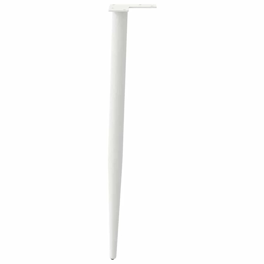 Set di 4 gambe coniche regolabili per tavolo consolle 72 x 73 cm in acciaio bianco 02_0056814