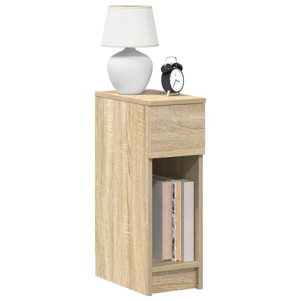 Comodini con Cassetto 2 pz Rovere Sonoma 20x36x60 cm 858700