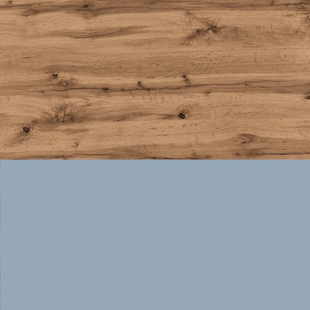 Composizione doppio lavabo 7 pezzi VENERE quercia / azzurro tiffany