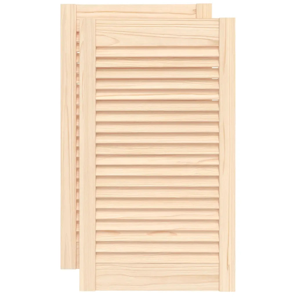 Ante con Design a Lamelle 2 pz 69x39,4 cm in Legno di Pino 151125