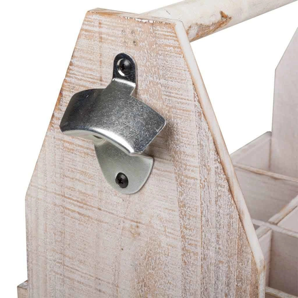 Portabottiglie in legno marrone 37x19x33h