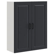 Mobile da cucina moderno nero a parete 80 x 31 x 100 cm con pratico vano contenitore stile elegante in legno composito nero 02_0054486