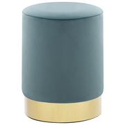 Sgabello Azzurro e Oro in Velluto cod mxl 71987