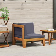 Divano Angolare Modulare Cuscini-Sofa-Divanetto Grigio Scuro Massello Acacia 354591