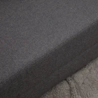 Divano da Pavimento Materasso Pieghevole, Design 2-in-1, Cuscino Rimovibile, 60 x 80 x 56 cm, Grigio Scuro