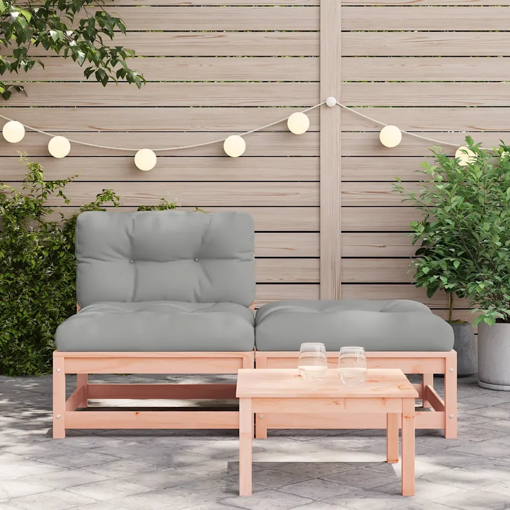Divano da Giardino Senza Braccioli con Cuscini e Poggiapiedi 838131