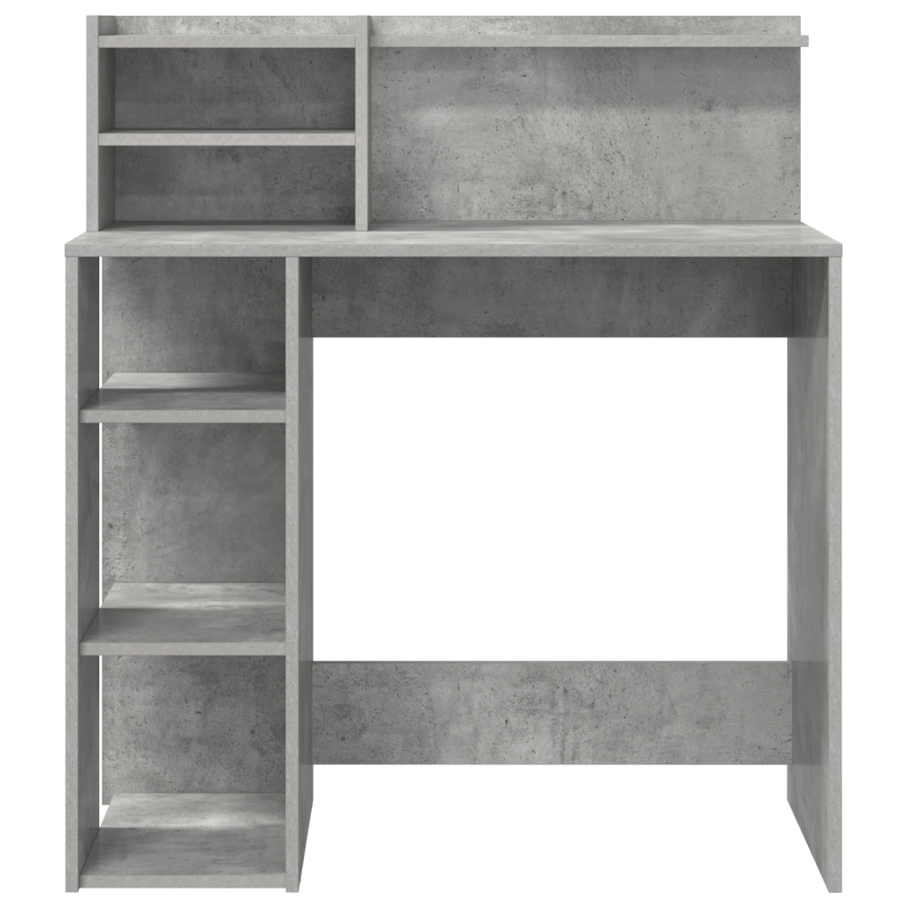 Scrivania con Storage Grigia 90x48x101.5 cm Legno ingegnerizzato
