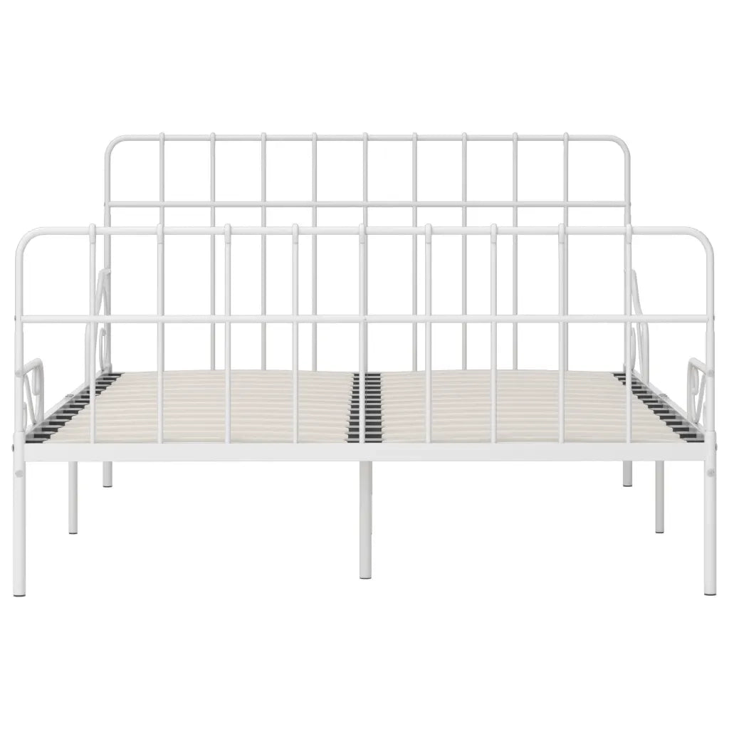 Giroletto con Doghe Bianco in Metallo 120x200 cm 284603