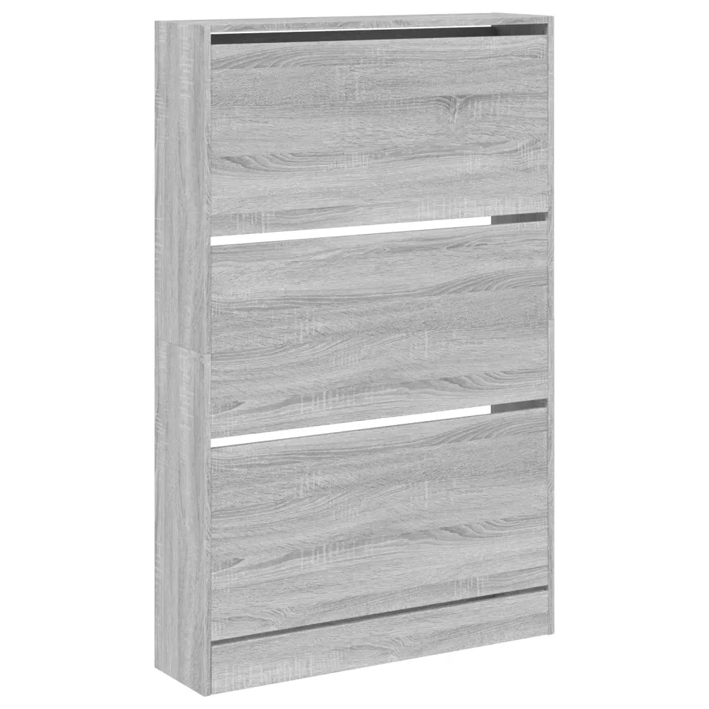Scarpiera Grigio Sonoma 80x21x125,5 cm in Legno Multistrato 839929