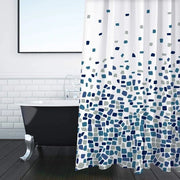 Douchegordijn schimmel- e schimmelbestendig mozaico blu 180 x 180 cm | Tessuto impermeabile | 100% poliestere