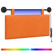 Testiera | Testata sospesa Con luce LED Arancione Tessuto in Cords