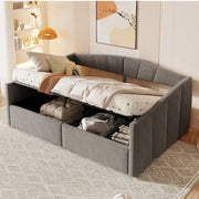 Letto Matrimoniale Imbottito ¨C MINIMAL ¨C Velluto Grigio 140x200 Contenitore Idraulico Rete a Doghe