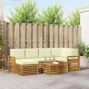 Set divano sezionale con cuscino 7 pcs Naturale e Crema