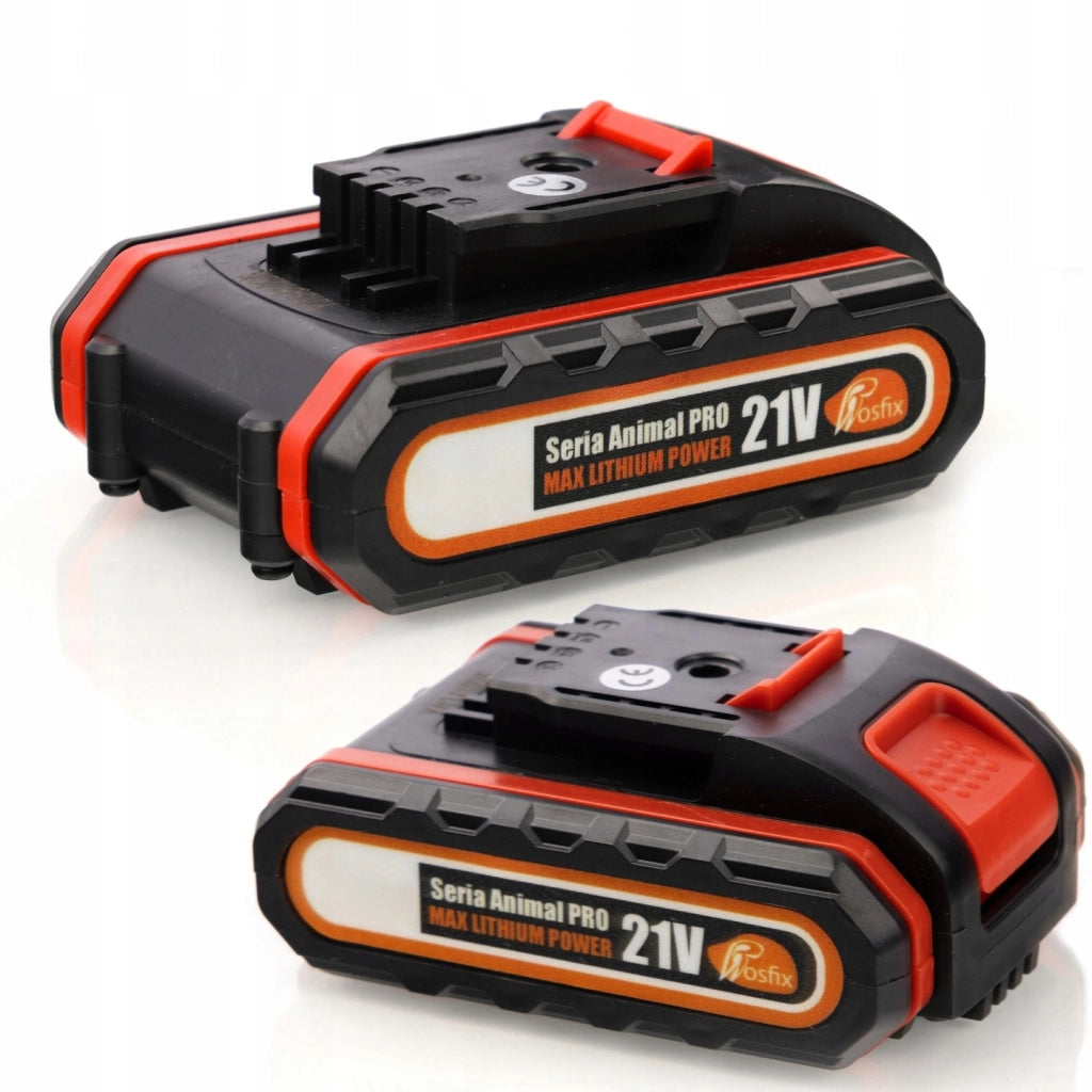 Batteria 21V 1,5Ah Li-Ion Serie Animal PRO – Alta Capacità e Durata | Compatibile con Utensili Rosfix | Ricarica Rapida