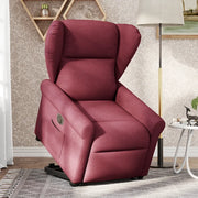 Poltrona Alzapersona Reclinabile Elettrica Rosso Vino Tessuto 3303397