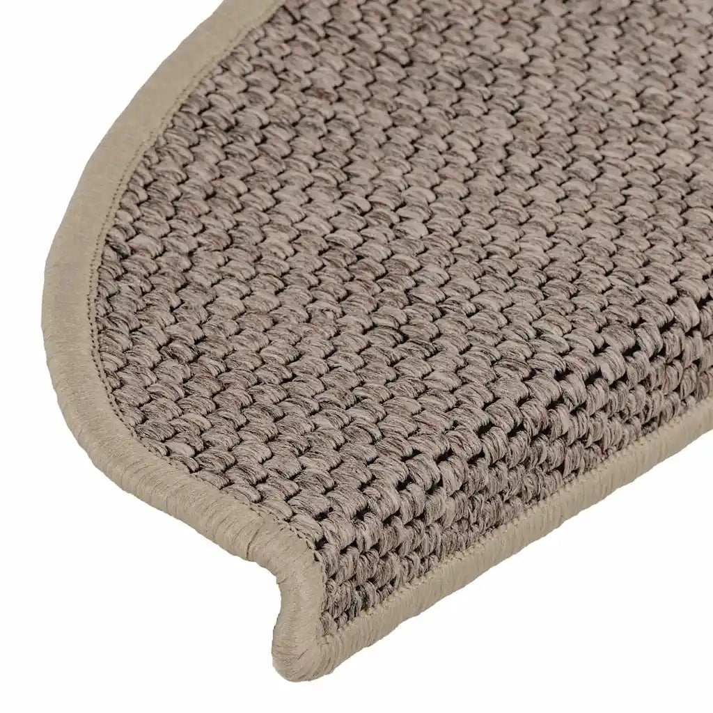 Tappeti Adesivi Scale Aspetto Sisal 15 pz | Gradini per Scale 65x21x4cm Beige Scuro