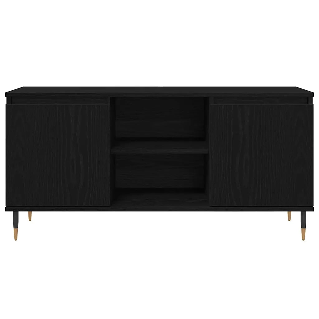 Mobile TV Rovere Nero 104 x 35 x 50 cm Legno multistrato 881931