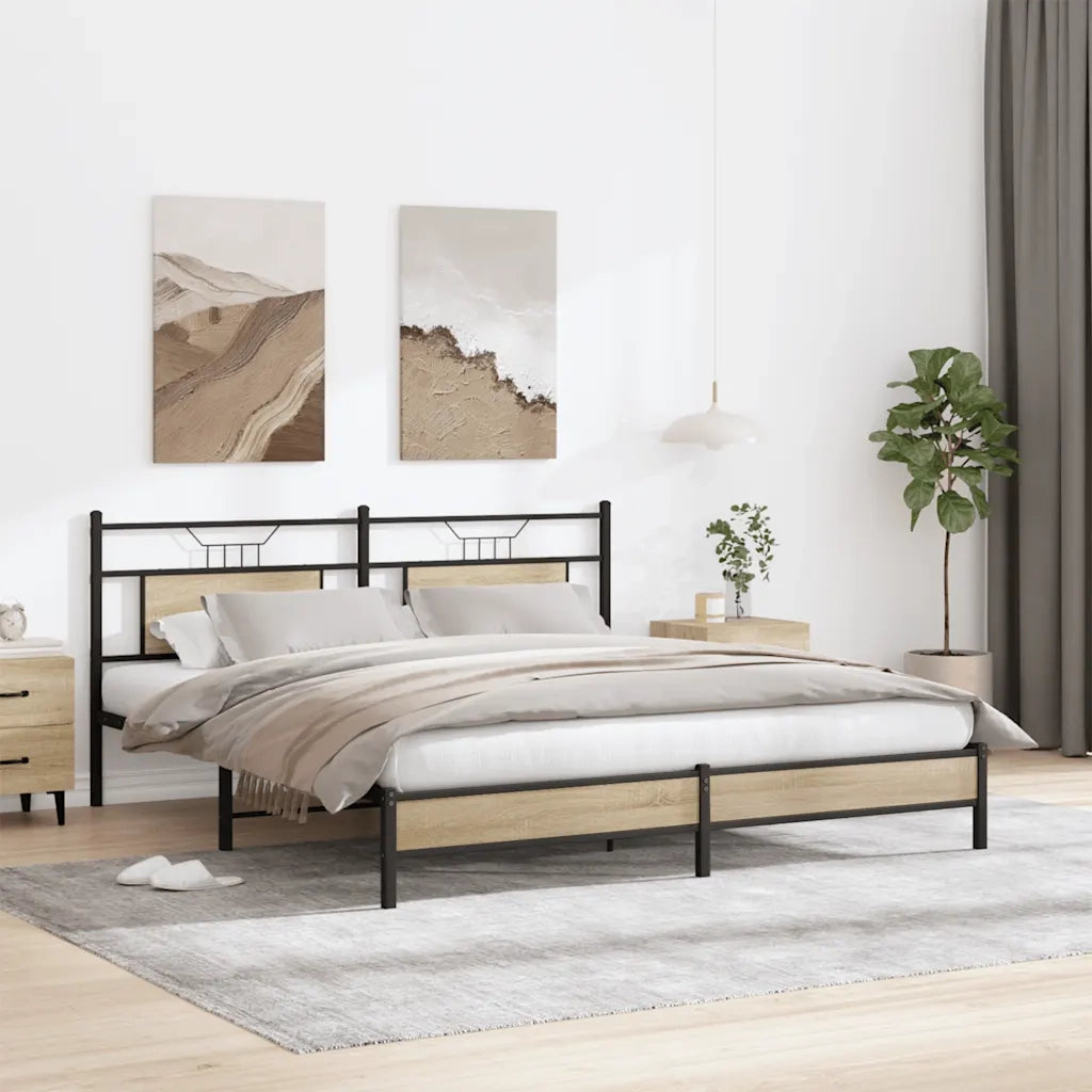 Giroletto senza Materasso Rovere Sonoma 183x213cm in Truciolato 4106949