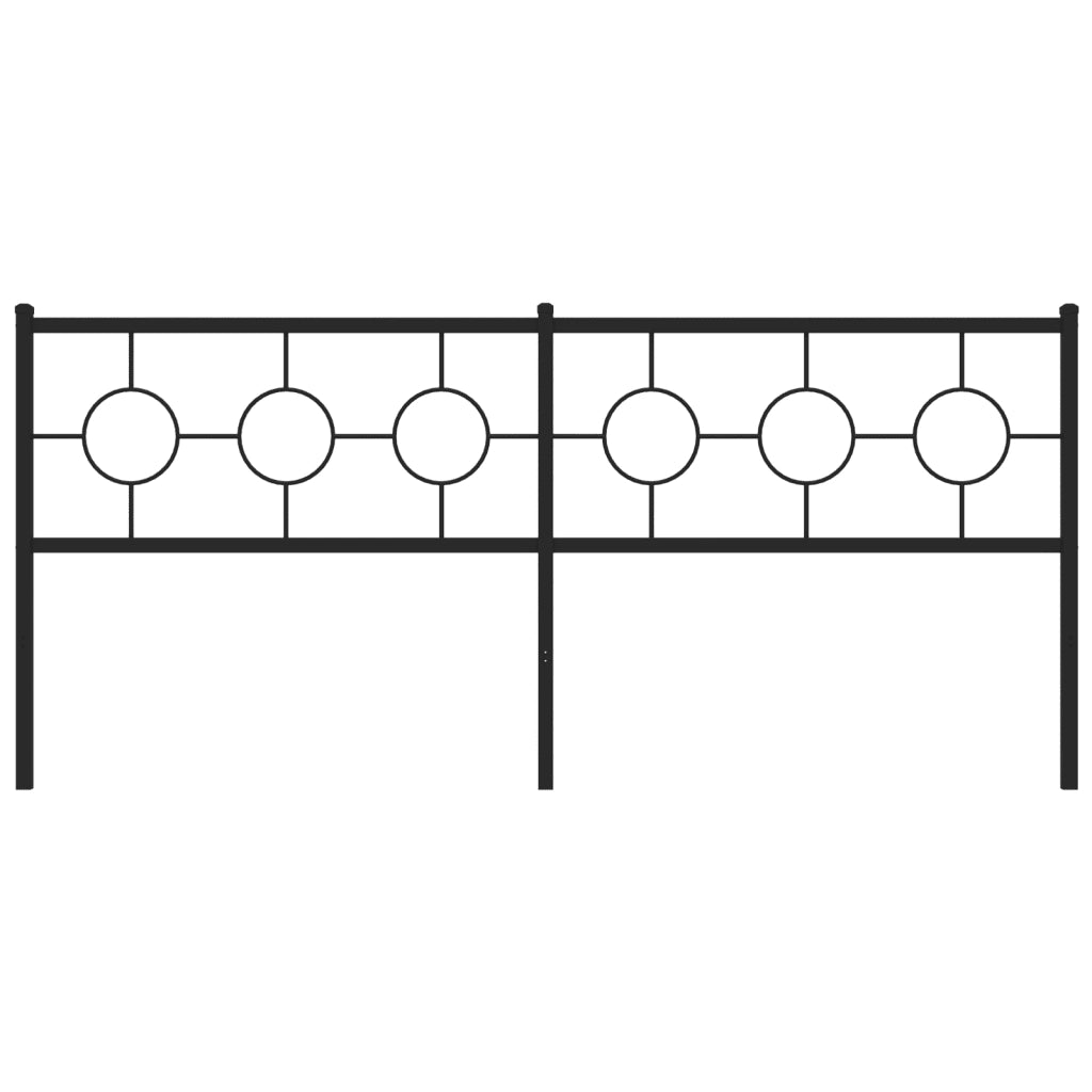 Testiera in Metallo Nero 193 cm