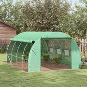 SERRE da giardino 3,97x3x2 m in acciaio verde