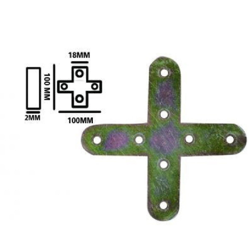 Trade Shop - Set 4pz Lastrina Lastrine Ad Angolo Forma X 100x20x2mm Con Viti Per Mobili 91233 -