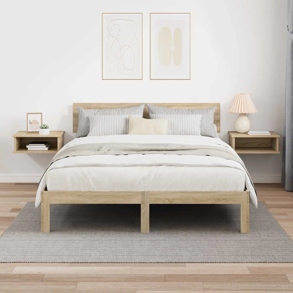 Comodino 2 pcs Rovere Sonoma 40 x 31 x 15 cm Legno multistrato