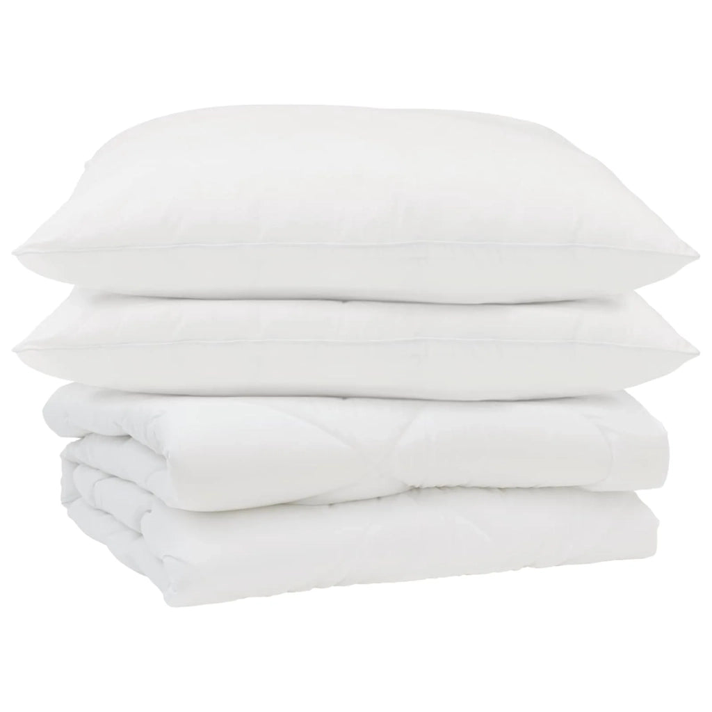 Duvet Estivo con cuscino 3 pcs Bianco Microfibra 3377301